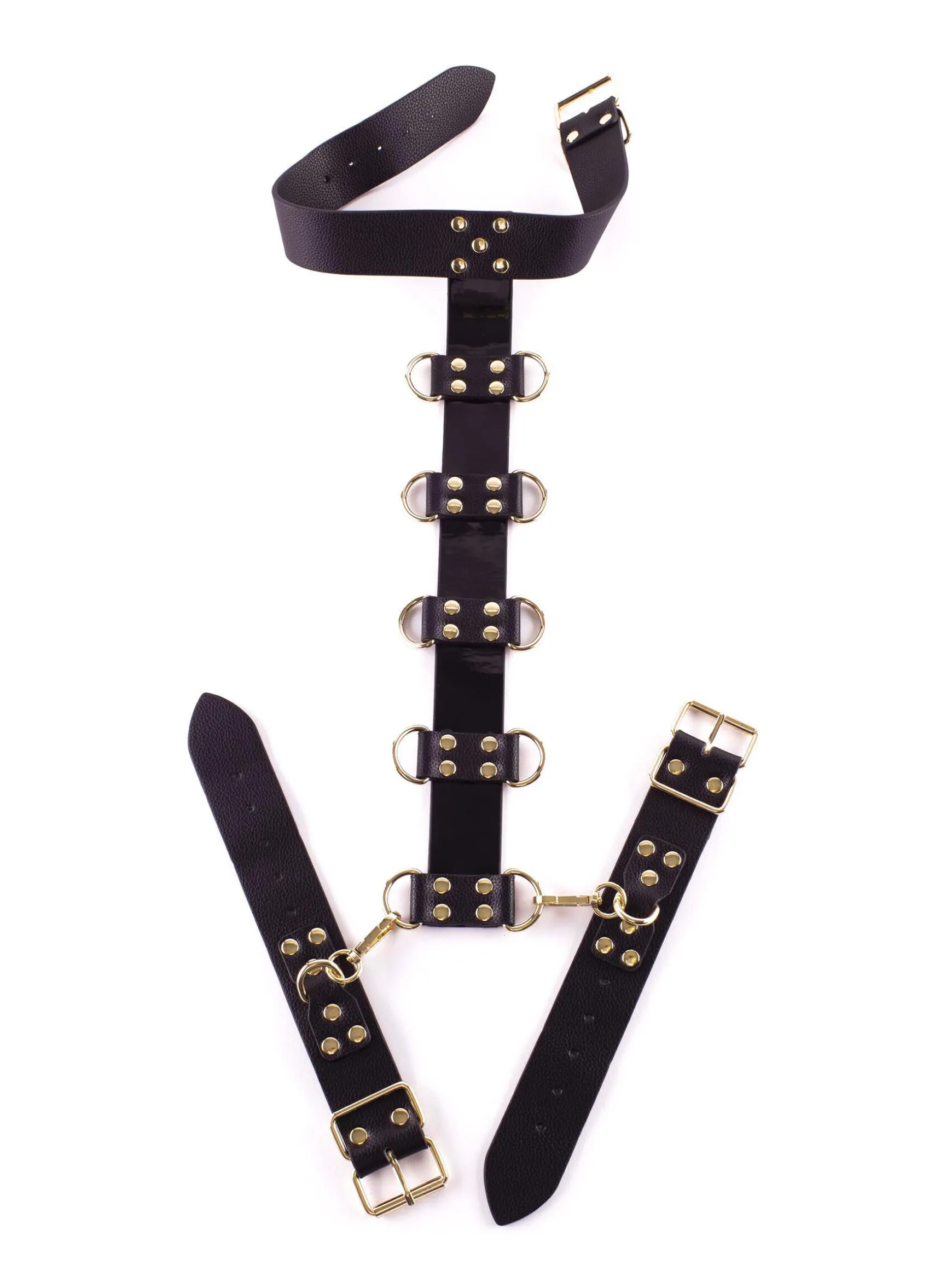 Signature Faux Leather Neck to Wrist Restraint