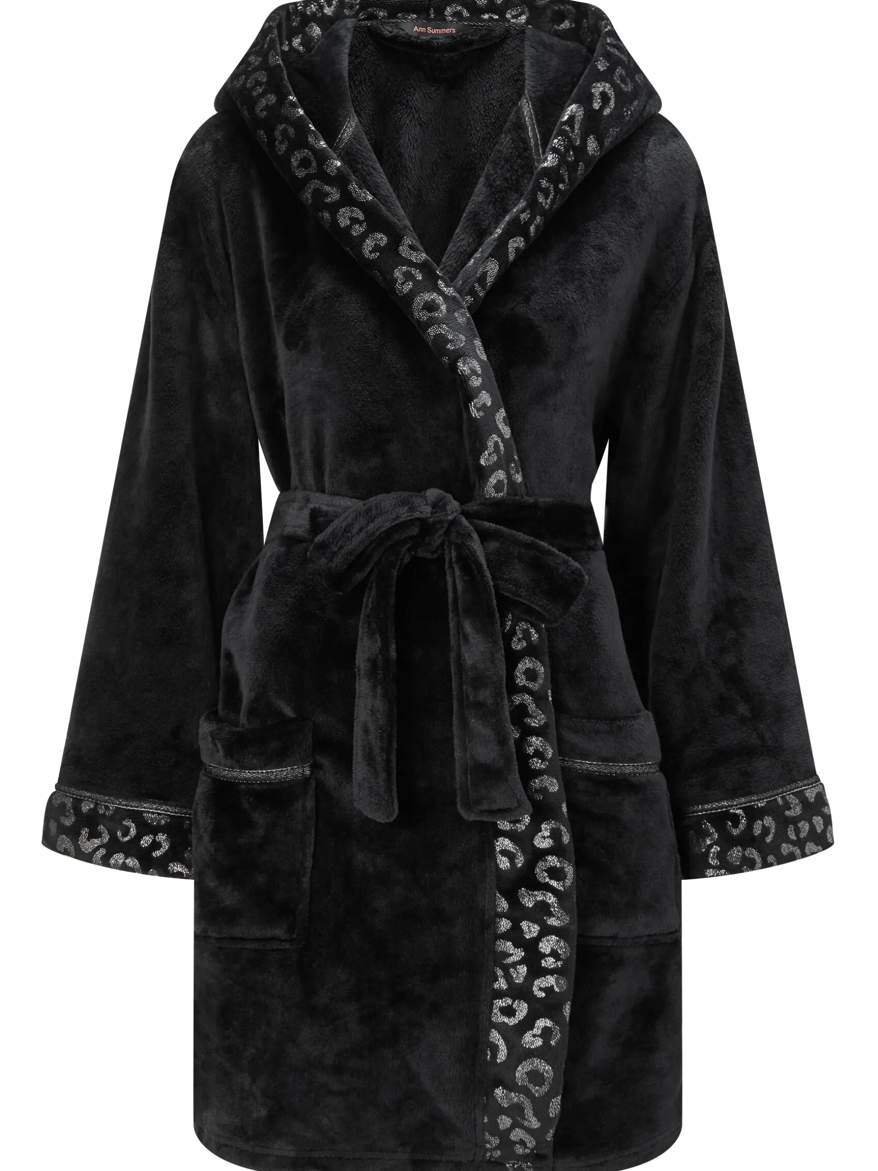 Signature Sparkle Fluffy Robe - Black