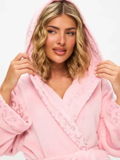 Signature Sparkle Fluffy Robe - Pale Pink