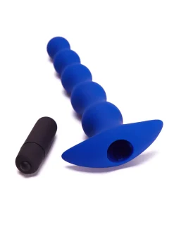 Silicone Vibrating Graduated Anal Beads with Removable Bullet