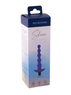 Silicone Vibrating Graduated Anal Beads with Removable Bullet