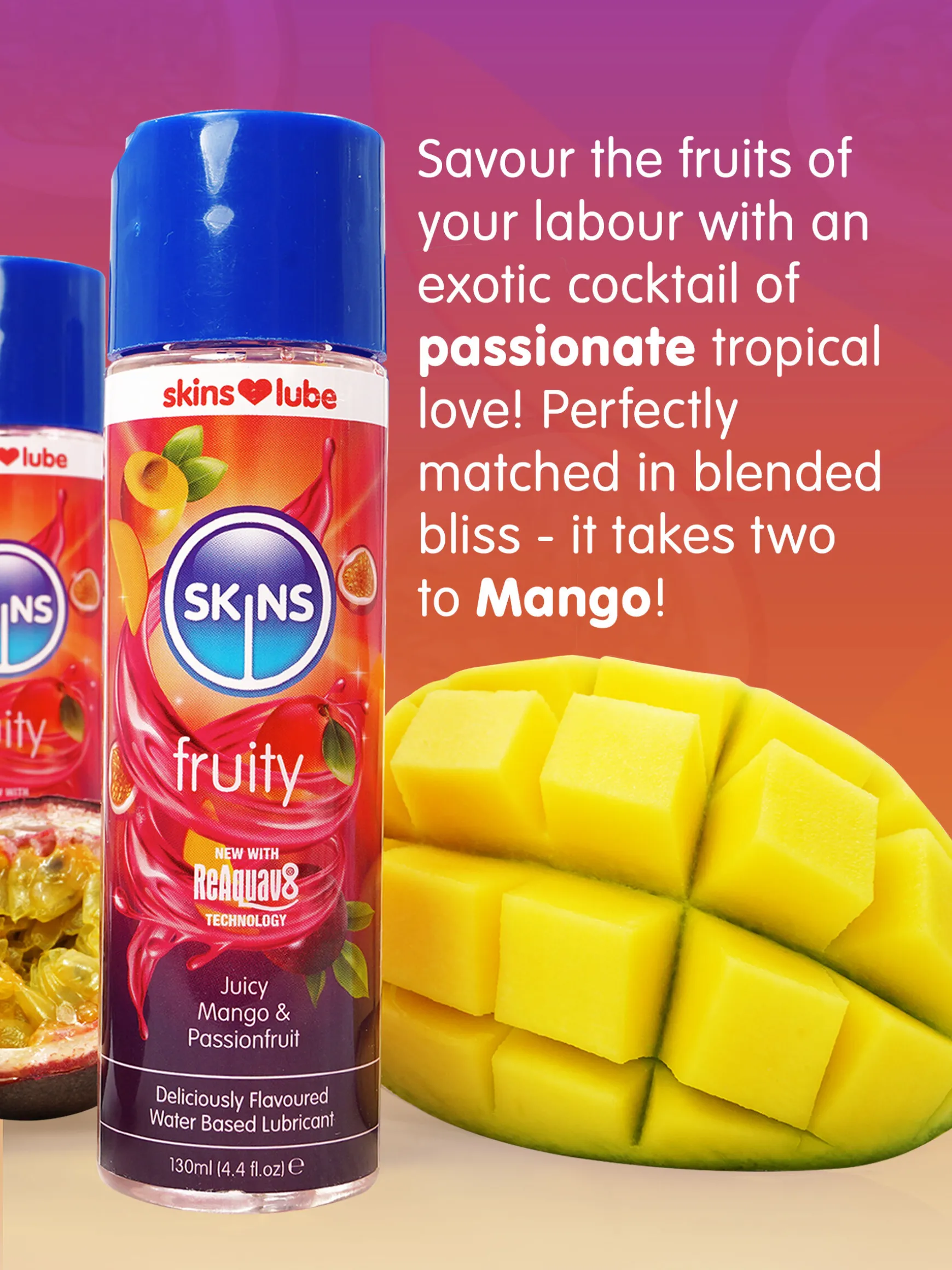 Skins Passion Fruit and Mango Flavoured Lube - 130ml