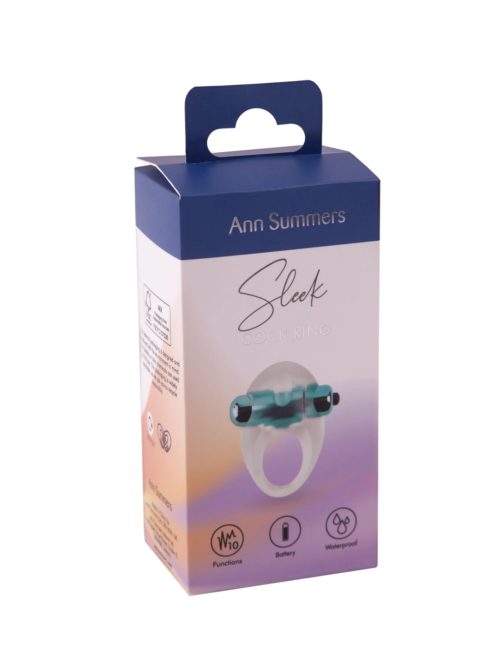 Sleek Vibrating Couples Cock Ring with Removable Bullet