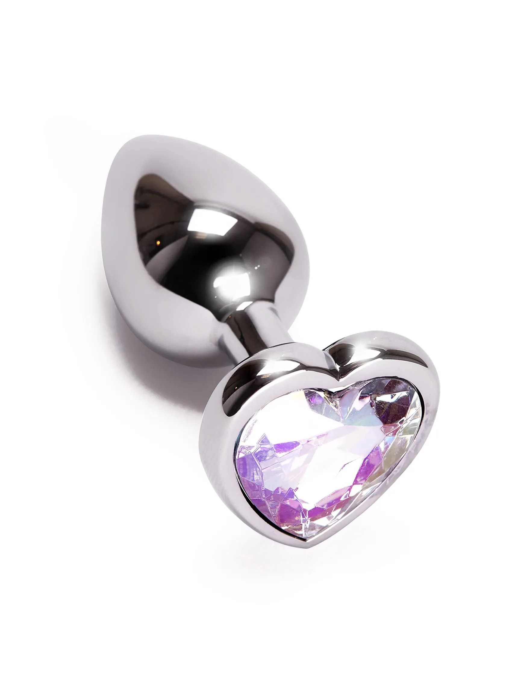 Small Jewelled Heart Metal Butt Plug