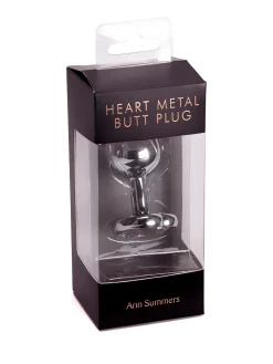 Small Jewelled Heart Metal Butt Plug