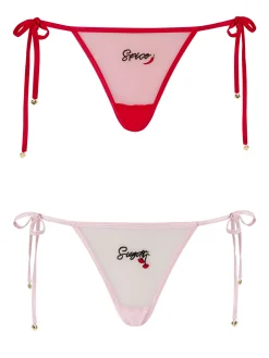 Sugar & Spice Tie Side G-Strings - Pack of 2 - Multi