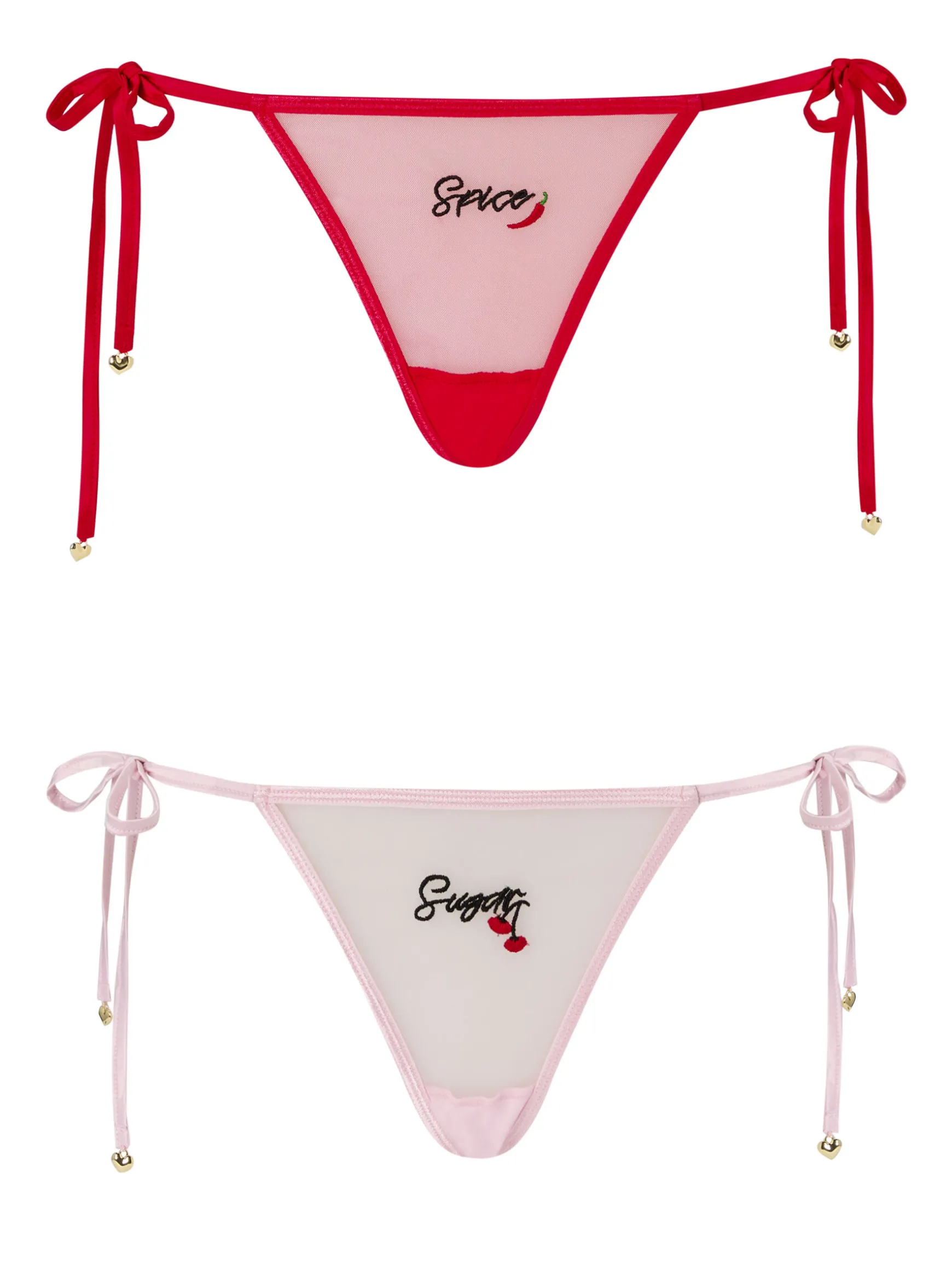 Sugar & Spice Tie Side G-Strings - Pack of 2 - Multi