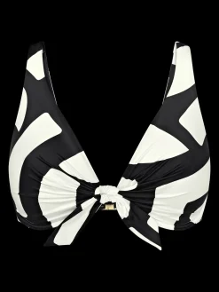 Summer Allure Plunge Tie Top - Black