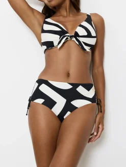 Summer Allure Plunge Tie Top - Black