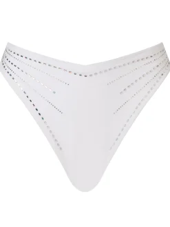 Summer Siren High Waist Bikini Bottom - White