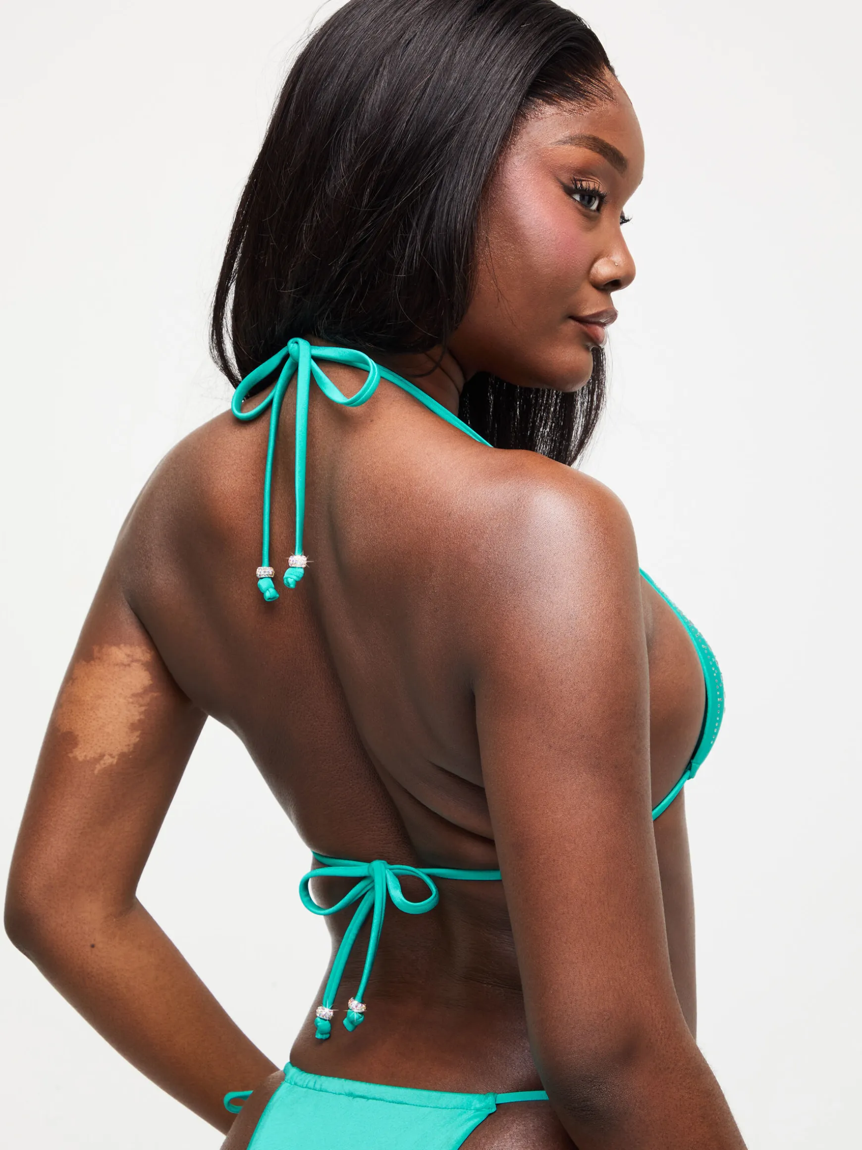 Summer Siren Padded Triangle Bikini Top - Teal