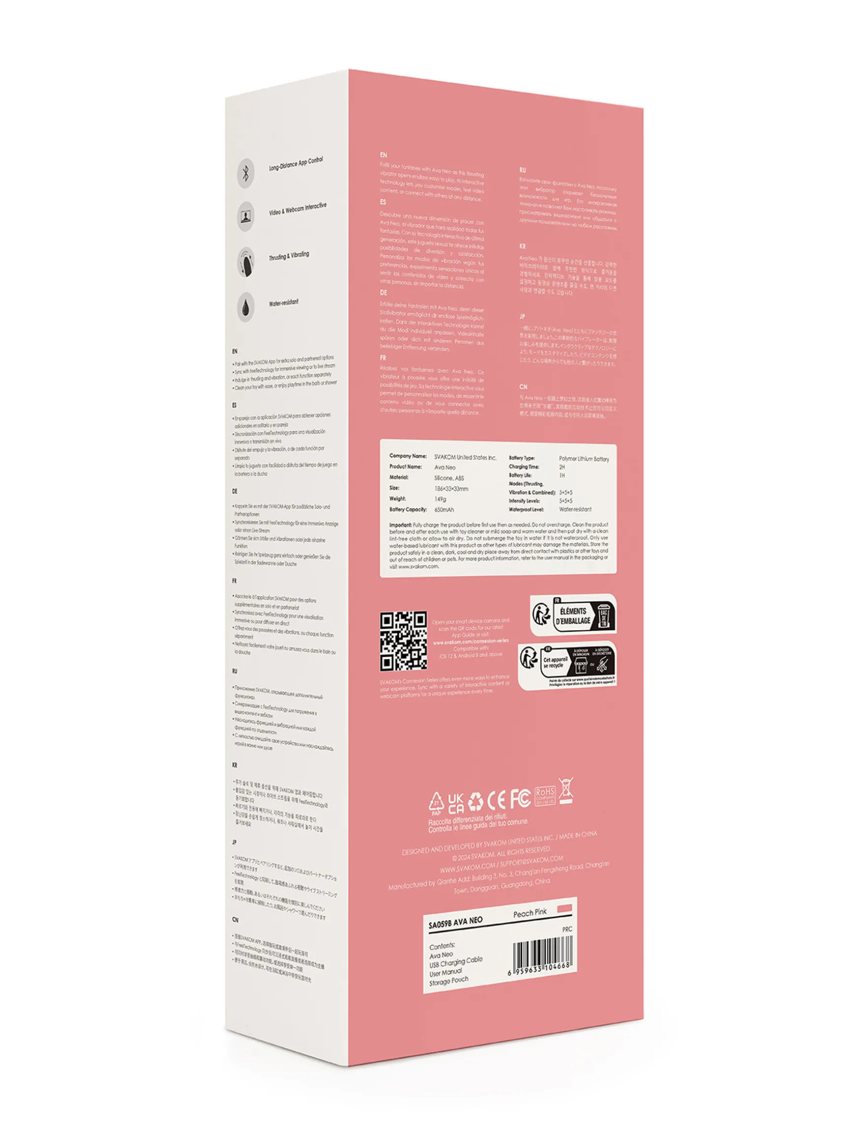 Svakom Ava Neo Interactive Thrusting Vibrator