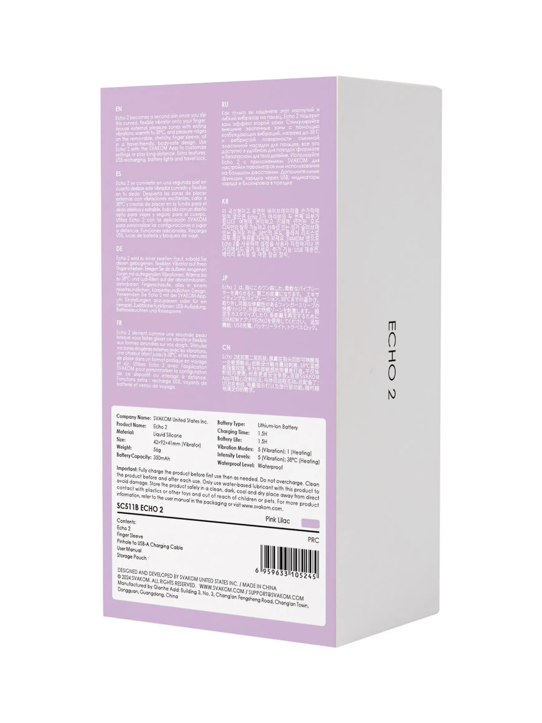 Svakom Echo 2 App-controlled Flexible Heated Finger Vibrator