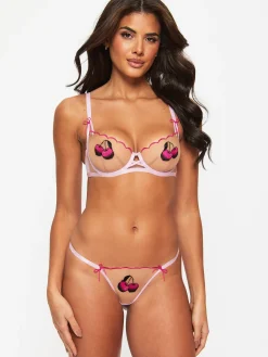 Sweet Cherry Non Padded Balcony Bra - Mid Pink