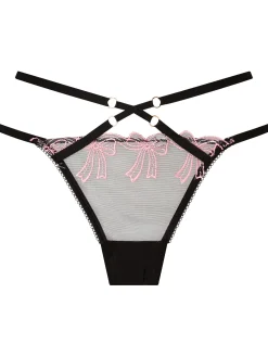 Sweet Embrace Crotchless G-String - Black