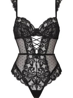 Sweet Romance Lace Underwired Lingerie Body - Black