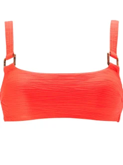 Swim Crinkle Bikini Top - Bright Orange