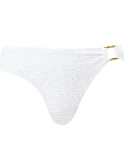 Swim Crinkle High Leg Bikini Bottom - White