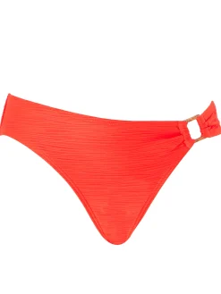 Swim Crinkle High Leg Bikini Bottom - Bright Orange