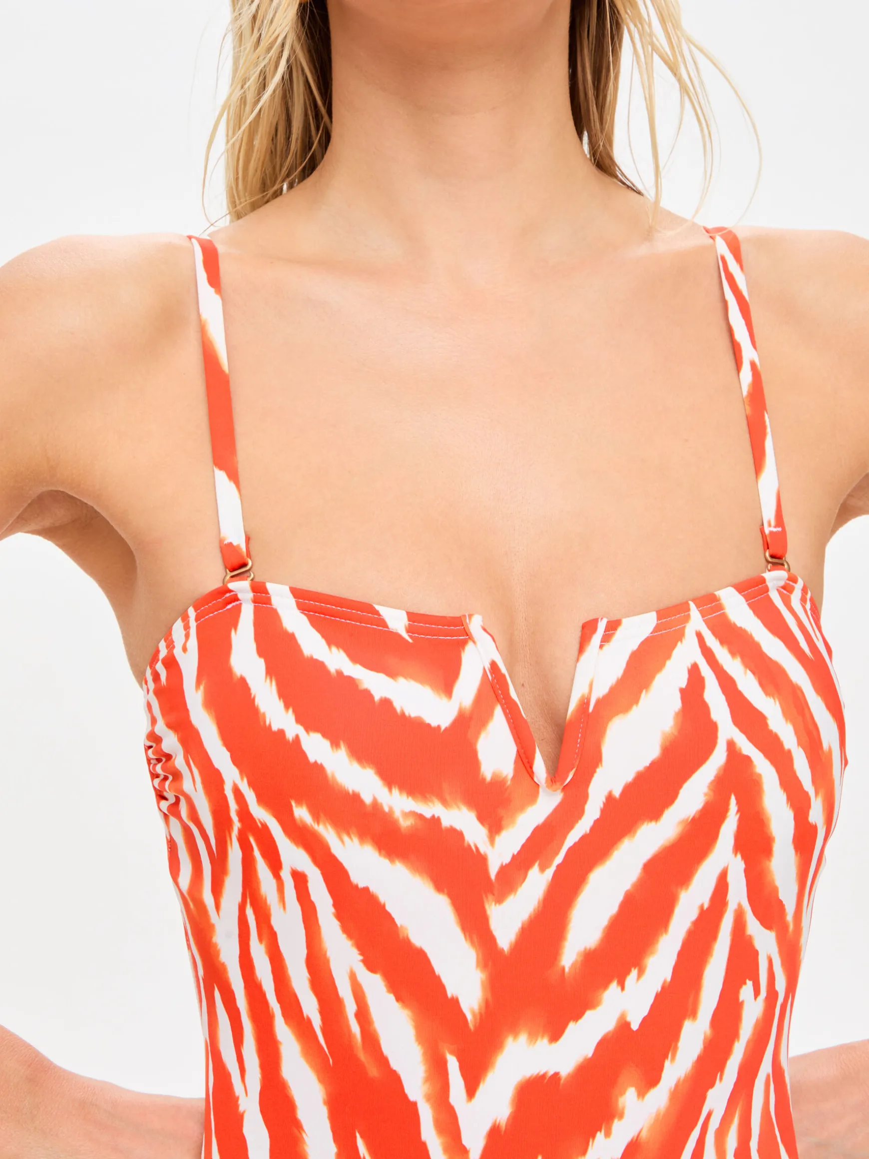 Swim Print Essential Swimsuit - Orange