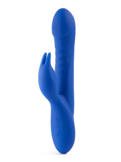 Swivelling Rippled Silicone Rabbit G-Spot Vibrator