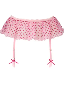 Tease & Trouble Suspender Belt - Pale Pink