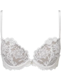 The Icon Fuller Bust Padded Plunge Bra - White
