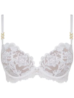 The Icon Padded Plunge Bra - White