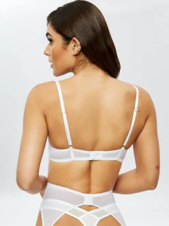 The Icon Padded Plunge Bra - White