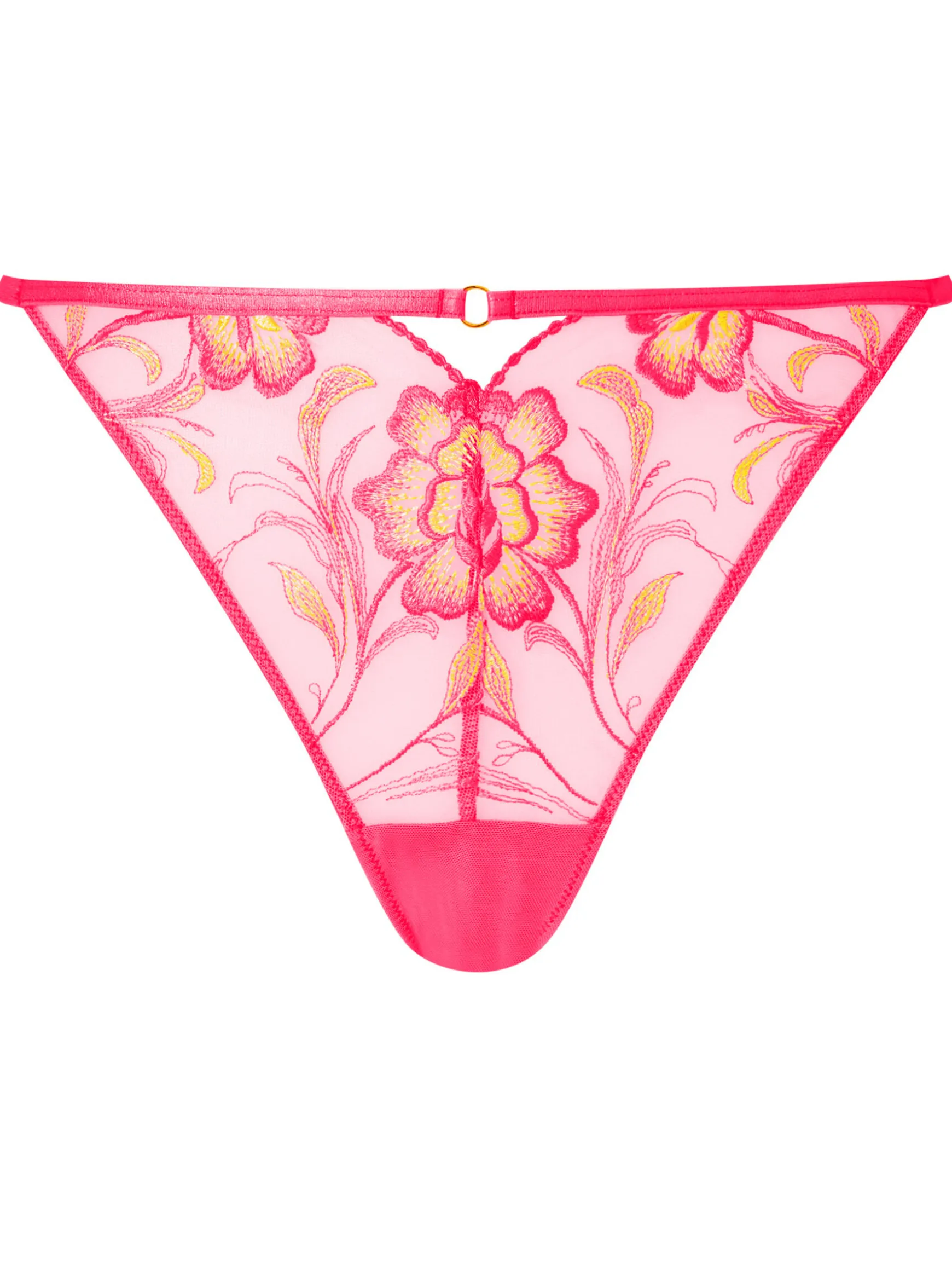 Tropical Oasis Brazilian Knickers - Bright Pink
