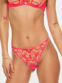 Tropical Oasis Brazilian Knickers - Bright Pink