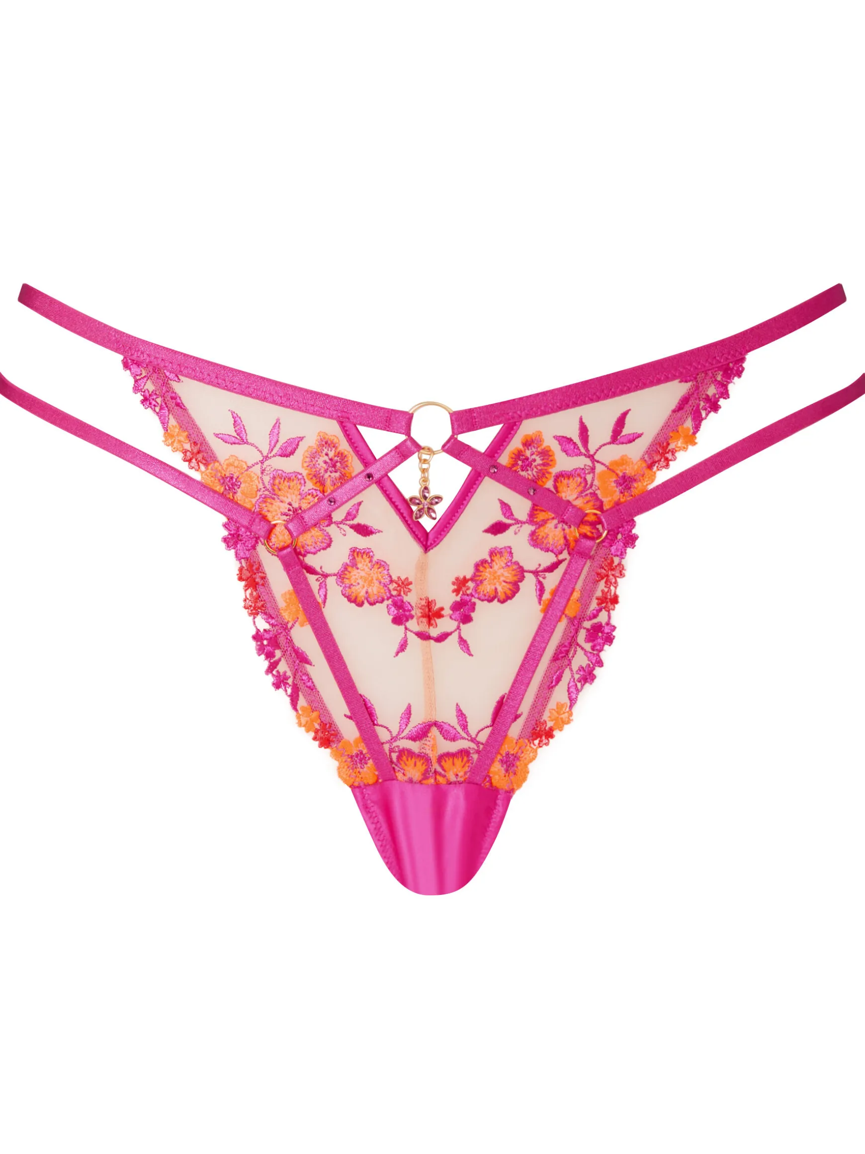 Tropical Tease Brazilian Knickers - Bright Pink