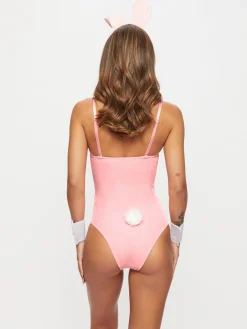 Tuxedo Bunny 4 Piece Costume with Ears - Pale Pink