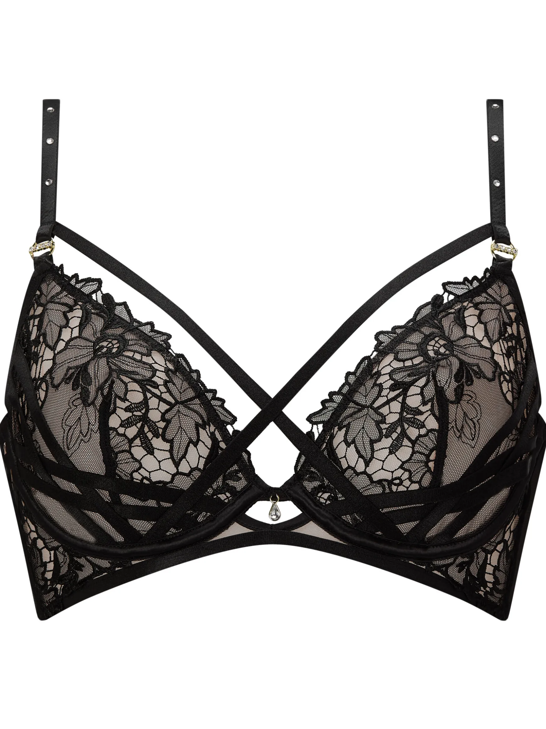 Untold Desire Non Padded Plunge Bra - Black