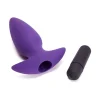 Vibrating Silicone Butt Plug with Removable Bullet