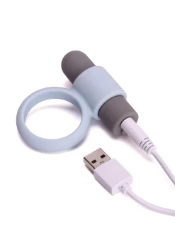 Vibrating Silicone Cock Ring with Removable Bullet