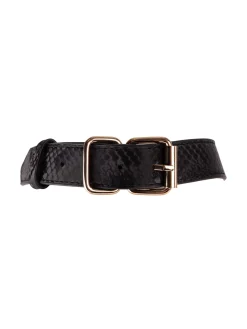 Viper Faux Snake Leather Collar & Lead