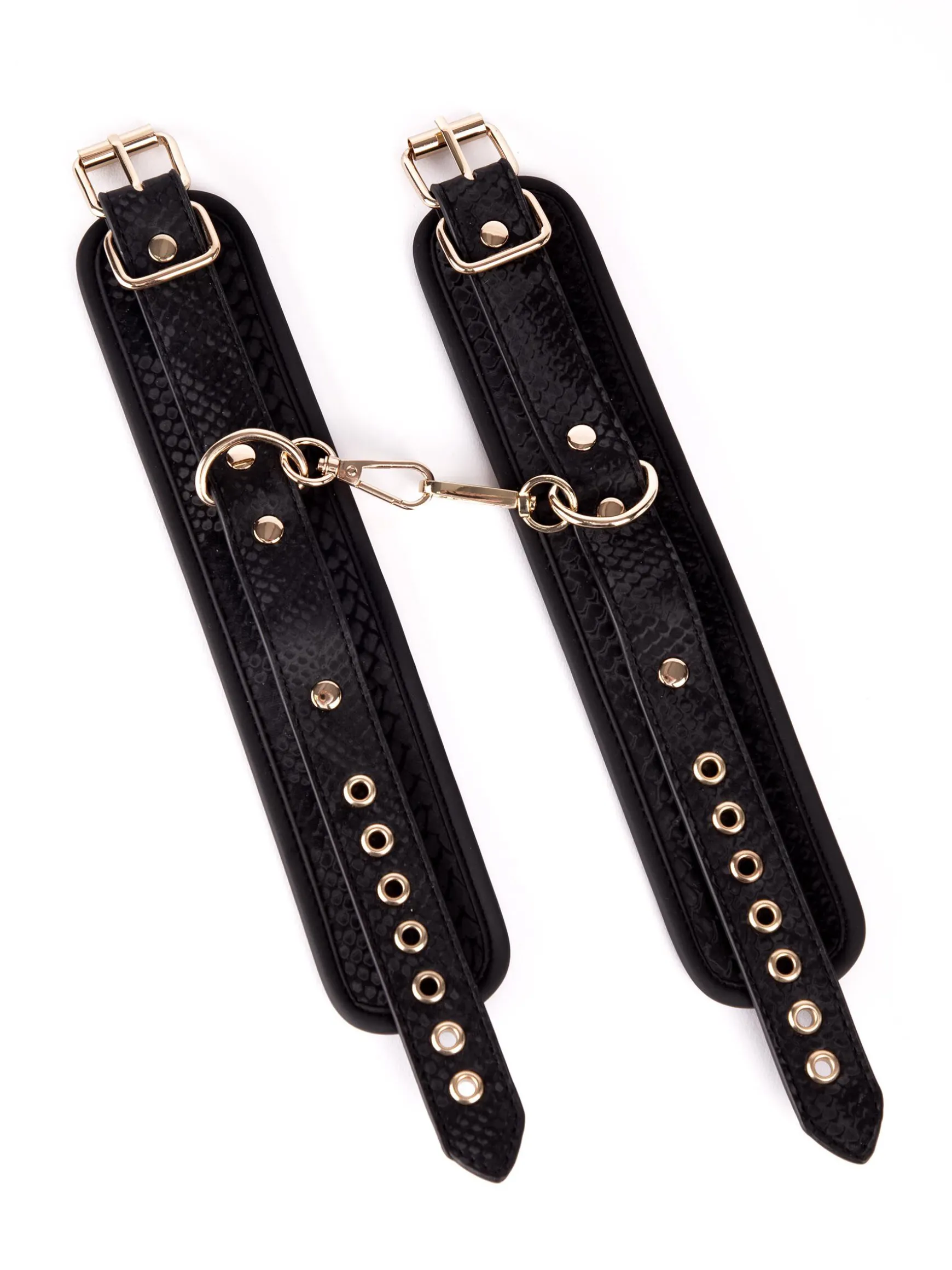 Viper Faux Snake Leather Handcuffs