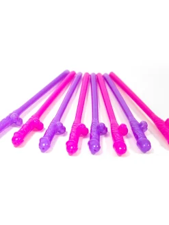 Willy Drinking Straws Novelty Gift - Pack of 8
