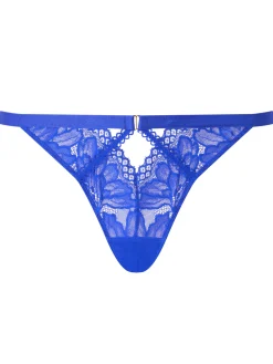 Yours Truly Lace Brazilian Knickers - Cobalt