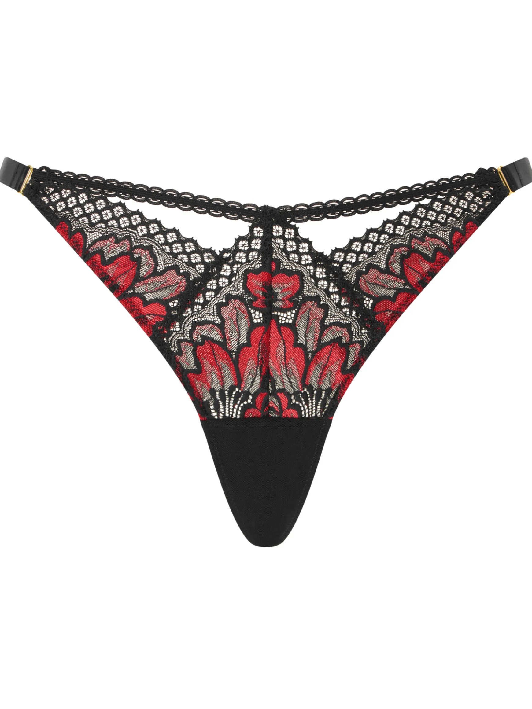 Yours Truly Thong - Black/Red