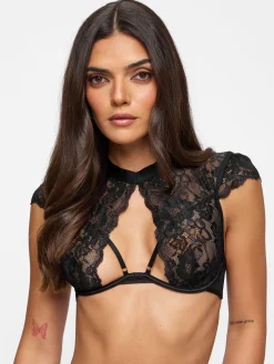 Zayna Crotchless Set - Black