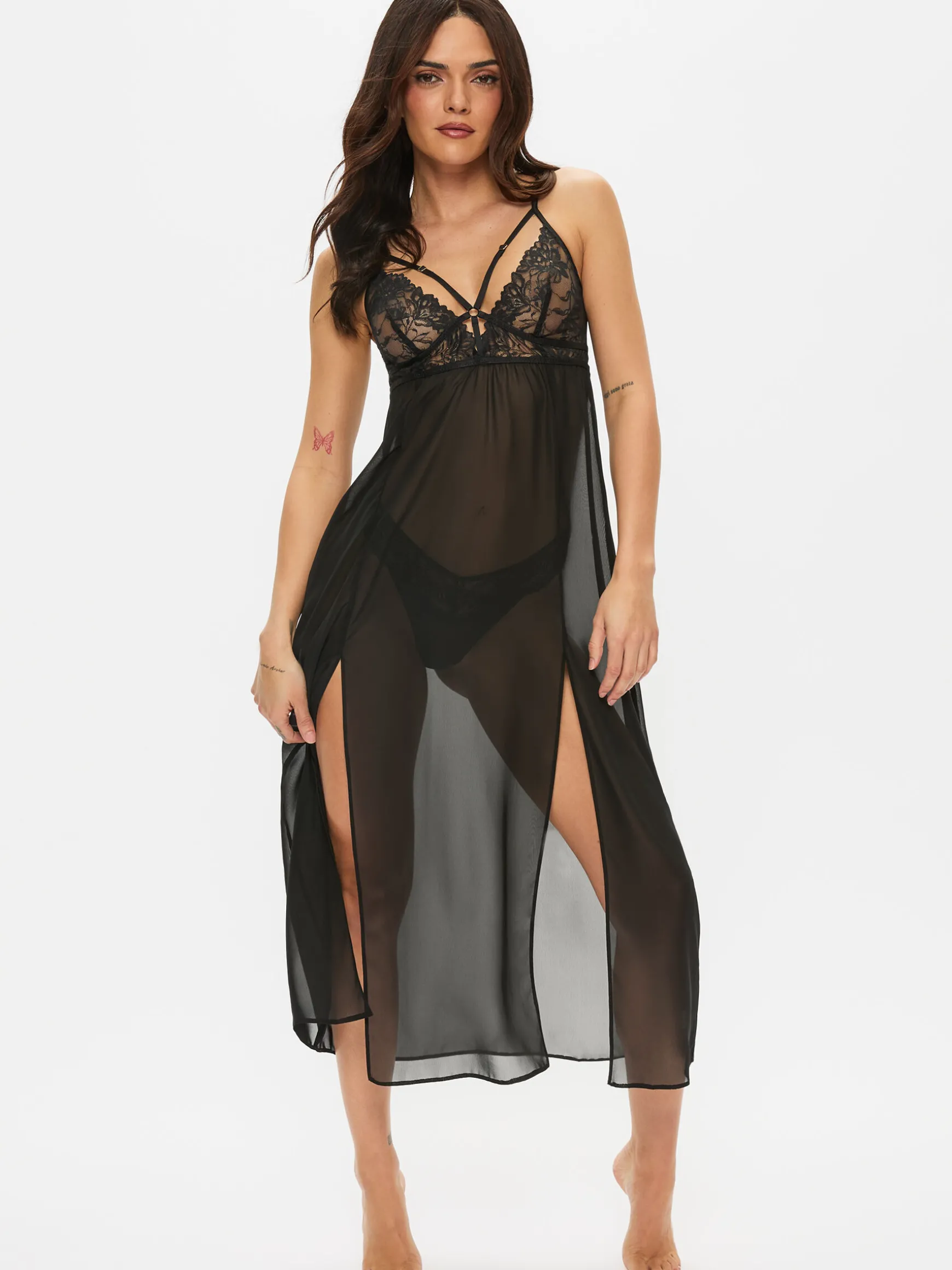 Zelia Maxi Chemise - Black