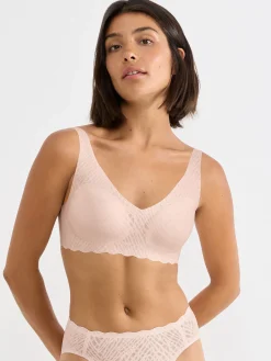 Zero Feel Bliss Long Line Bra - Nude
