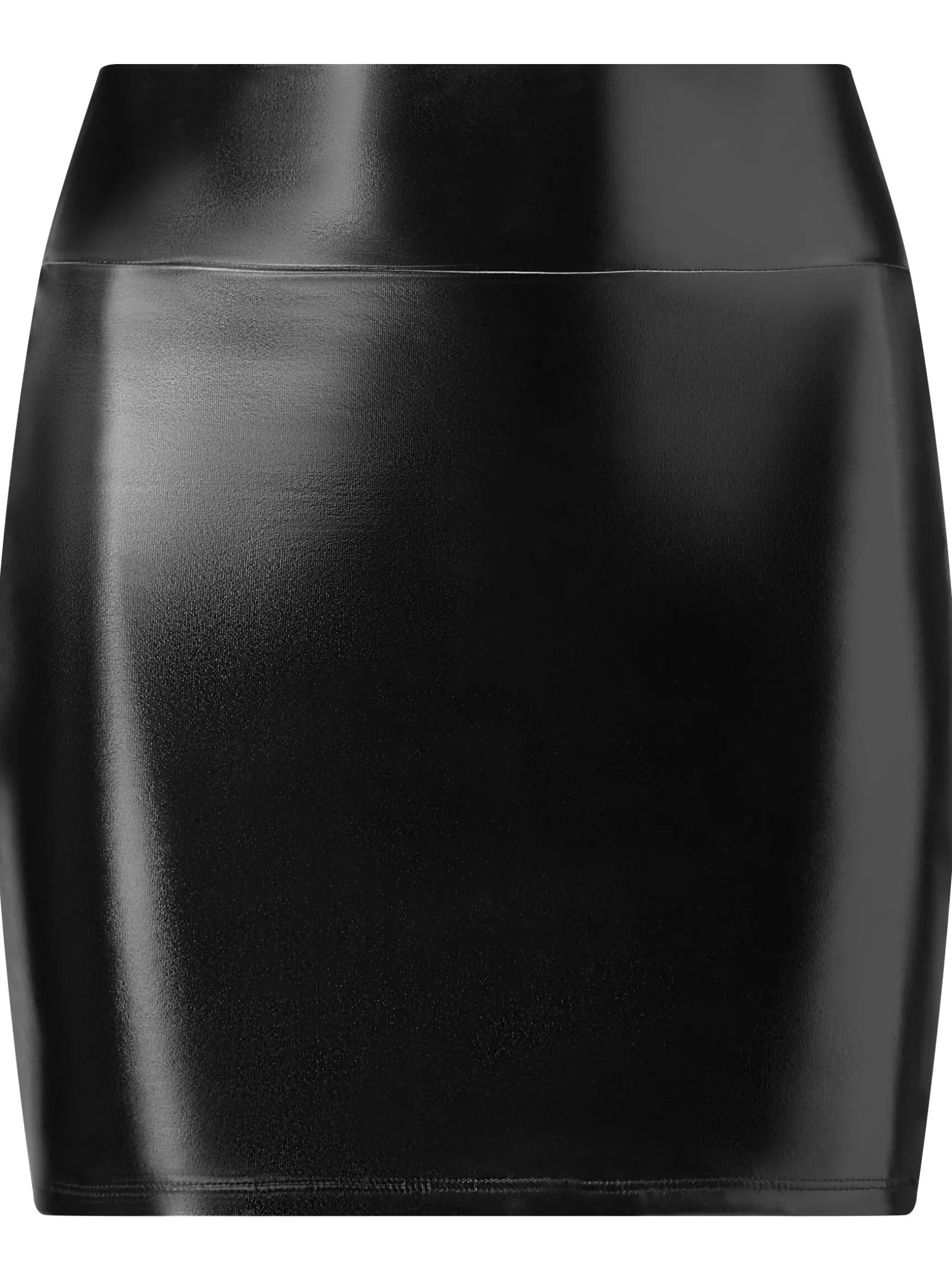 Zuri PU Short Pencil Skirt - Black